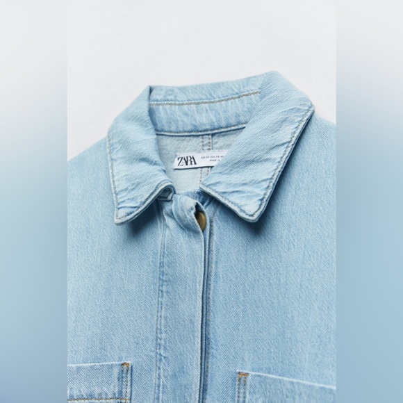 Zara Light Blue Jean Jacket - Picture 11 of 12